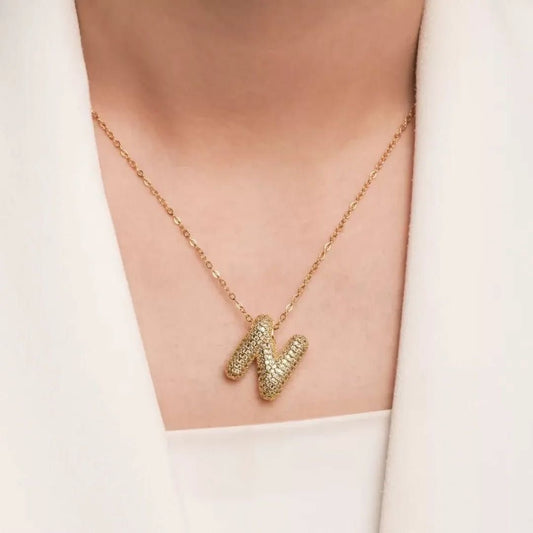 Custom Letter Pendant – 18K Gold Plated, Anti-Tarnish | Aarina Jewellery