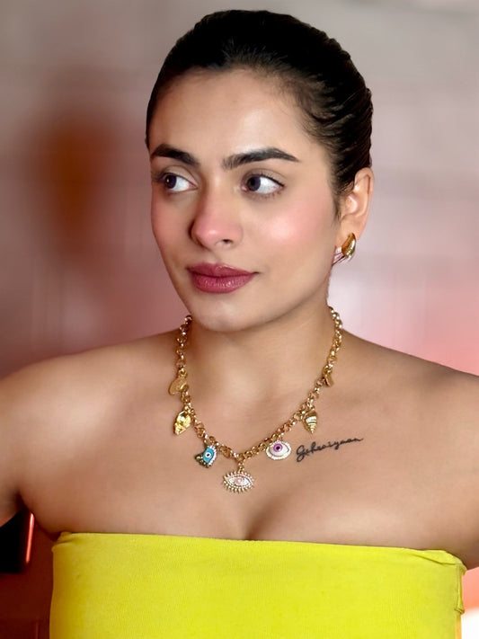 Evil Eye Luxe Charm Necklace