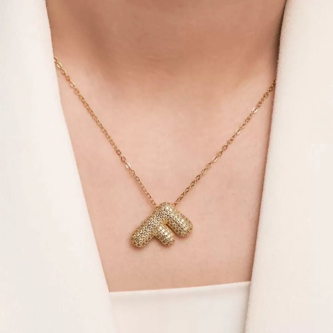 Custom Letter Pendant – 18K Gold Plated, Anti-Tarnish | Aarina Jewellery