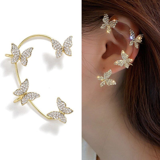 Gold Butterfly Ear Cuffs