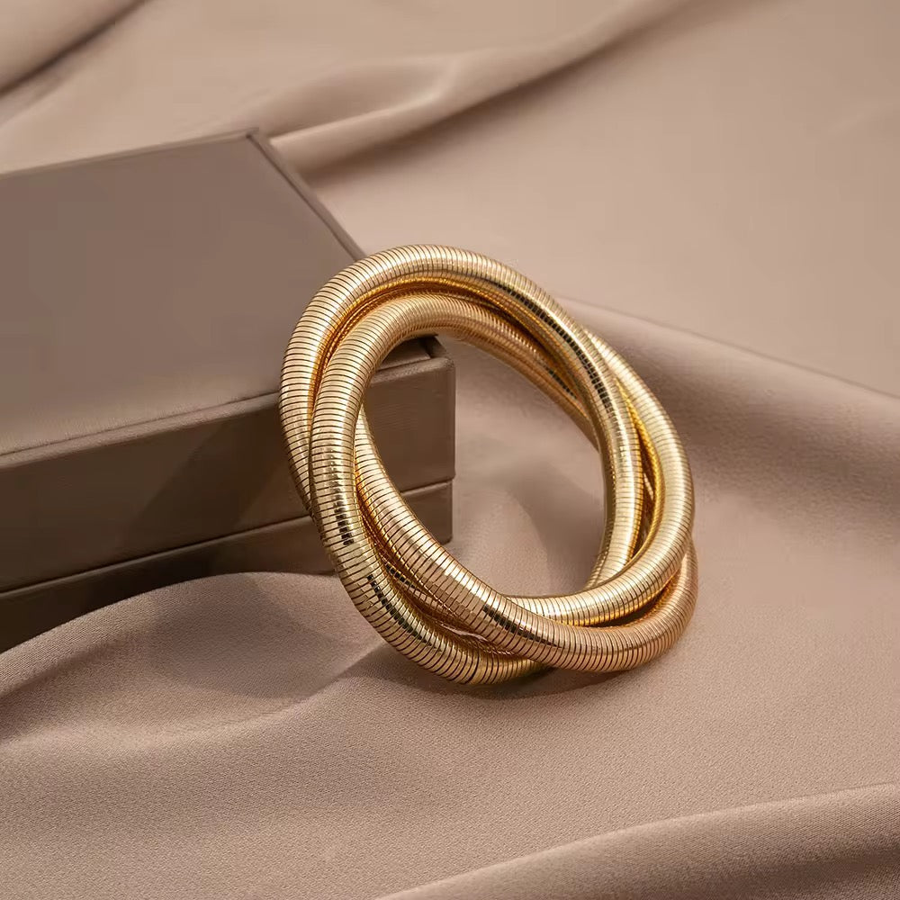 Aarina Jewellery 18k Gold Plated Luxe Coil Bangle