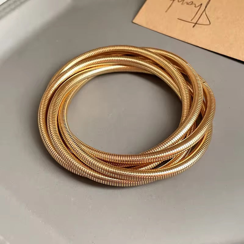 Aarina Jewellery 18k Gold Plated Luxe Coil Bangle