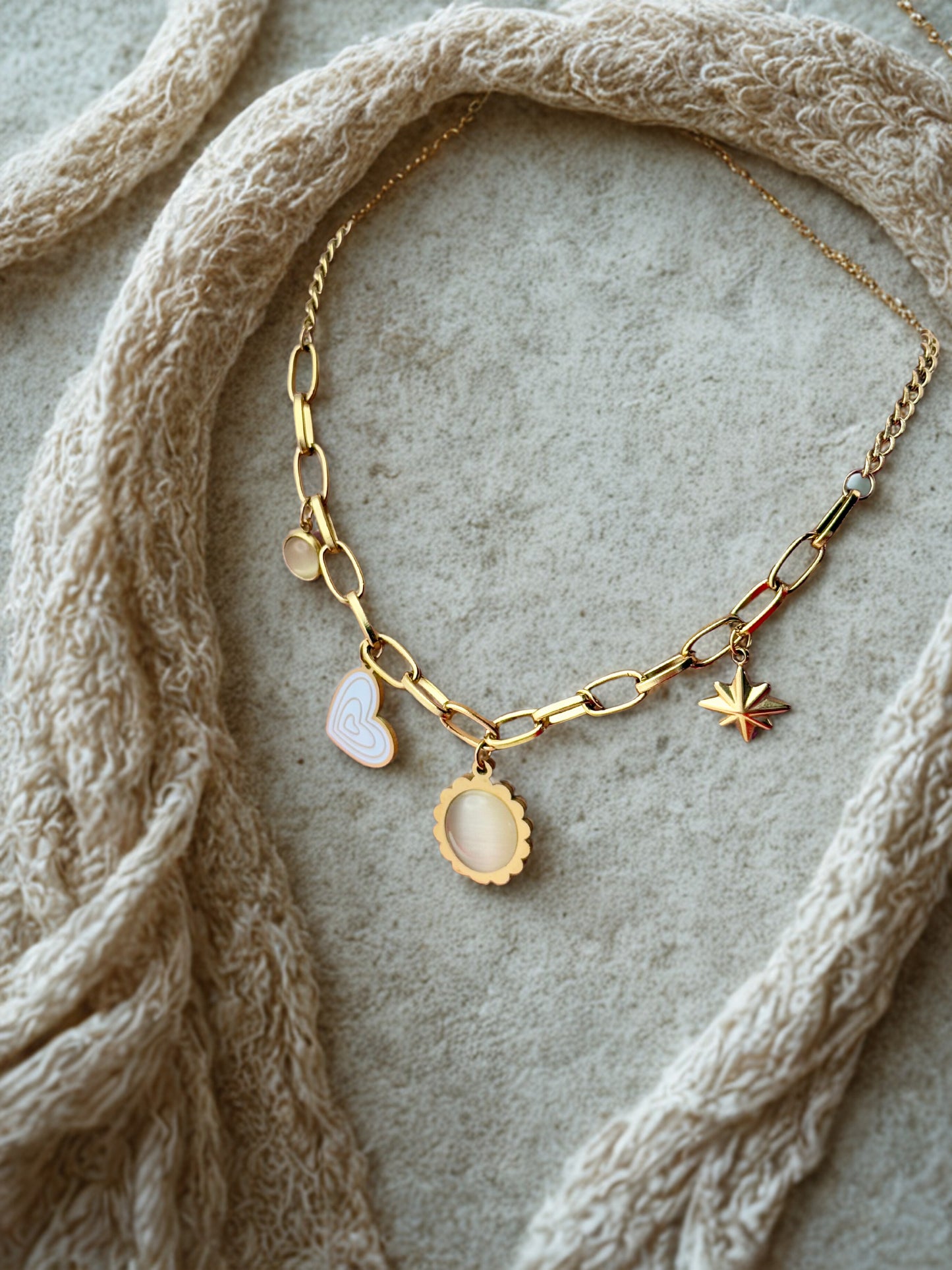 Celestial Charms 18K Gold Plated Pendant Necklace – Waterproof & Anti-Tarnish | Aarina Jewellery