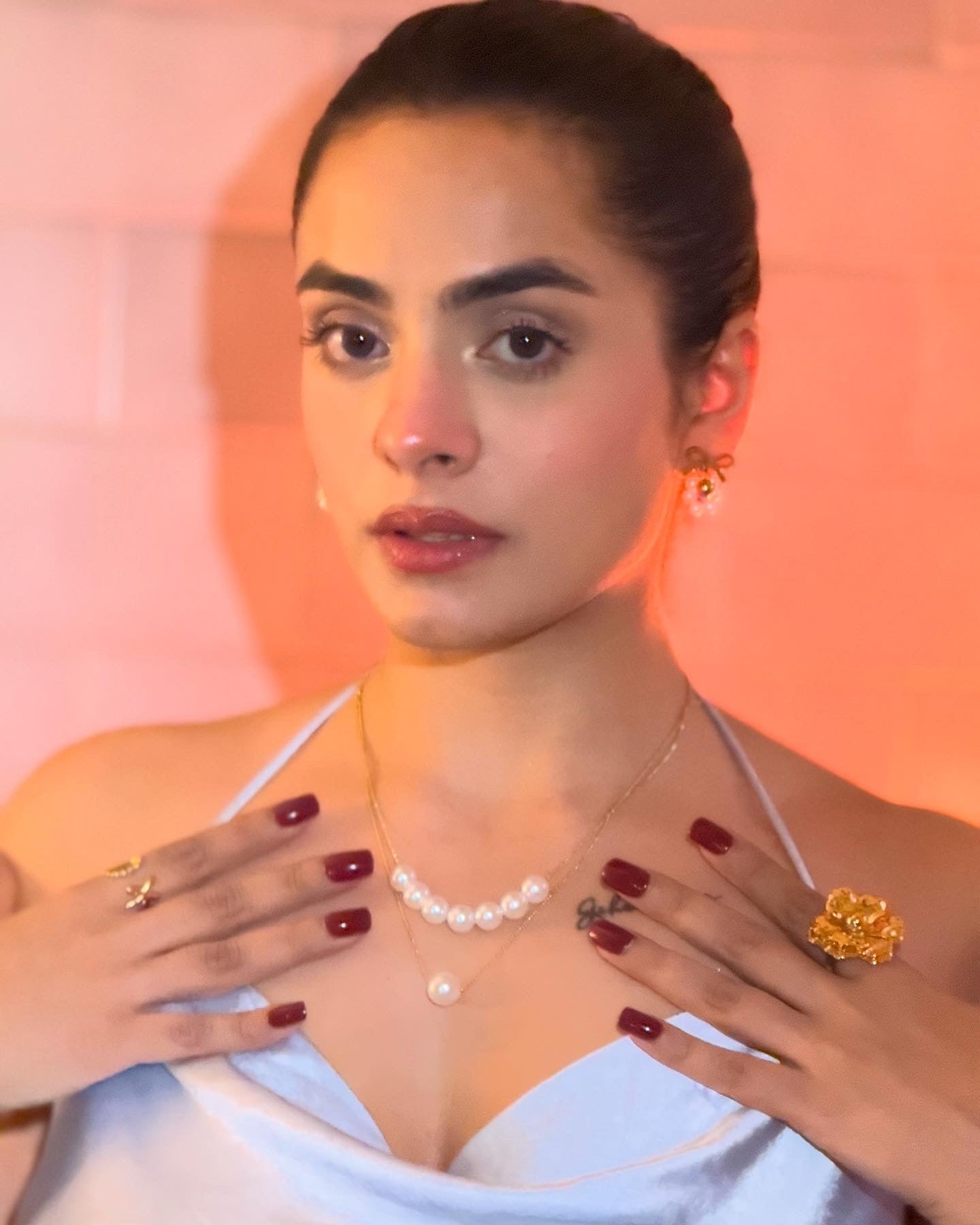 Elevate your style with Aarina Jewellery’s 18K Gold Plated Charm , pendant and Necklace,