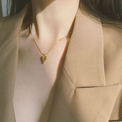 "Golden Embrace 18K Gold Plated Heart Pendant Necklace – Waterproof & Anti-Tarnish | Aarina Jewellery