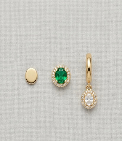 Emerald Halo Elegance Set (Set of 3)