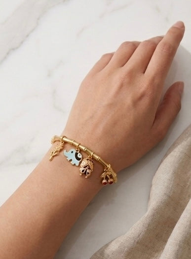 Lucky Bamboo Charm Bracelet
