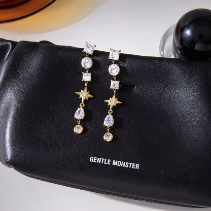 Celestial Mixed-Charm Drop Earrings