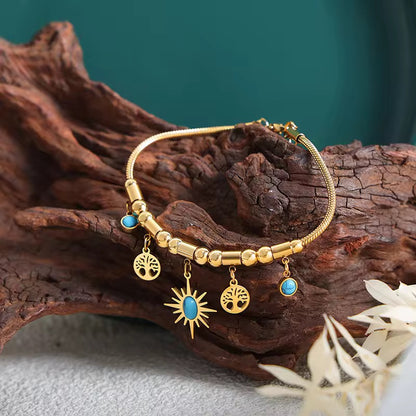 Celestial Turquoise Charm Bracelet