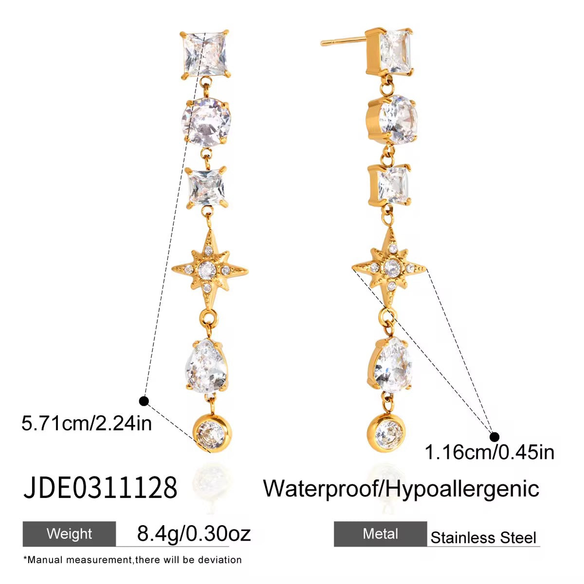Celestial Mixed-Charm Drop Earrings