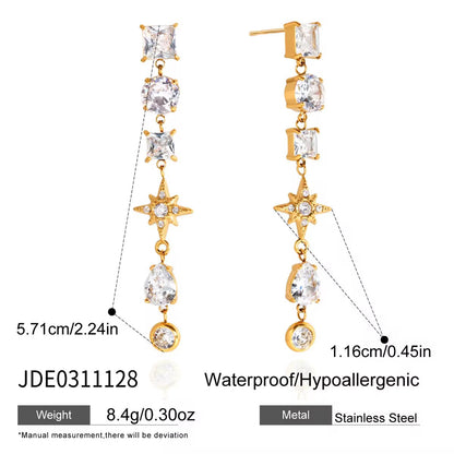 Celestial Mixed-Charm Drop Earrings