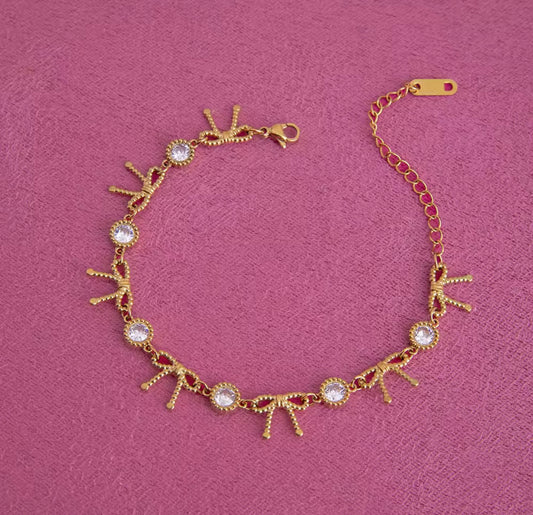 Sia Bow Charm Bracelet