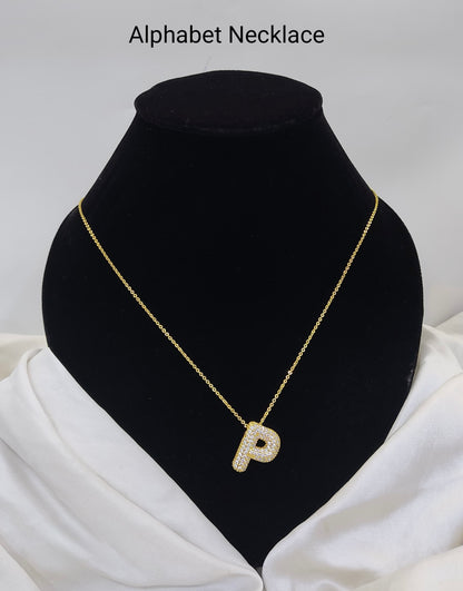 Custom Letter Pendant – 18K Gold Plated, Anti-Tarnish | Aarina Jewellery