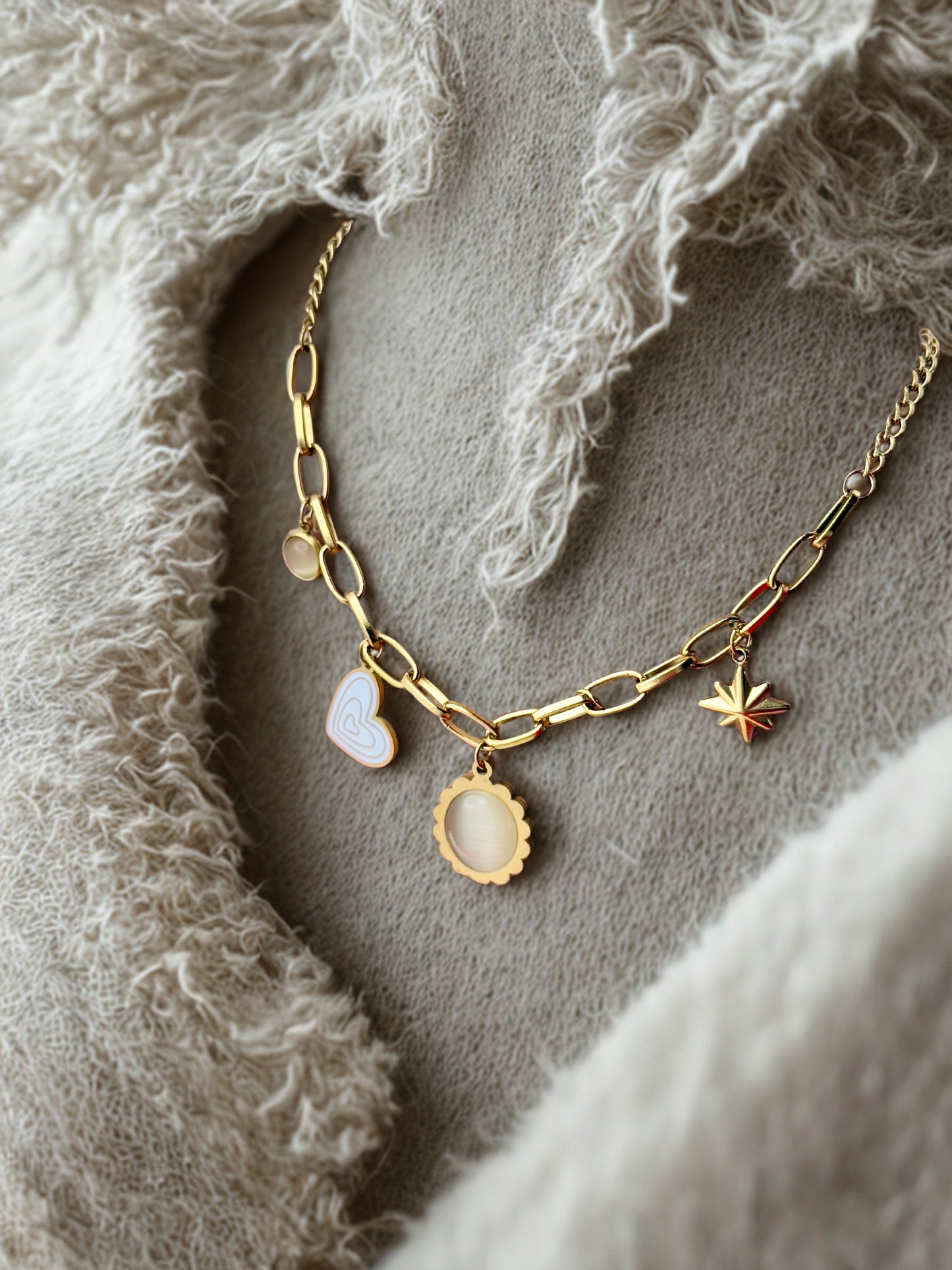 Celestial Charms 18K Gold Plated Pendant Necklace – Waterproof & Anti-Tarnish | Aarina Jewellery