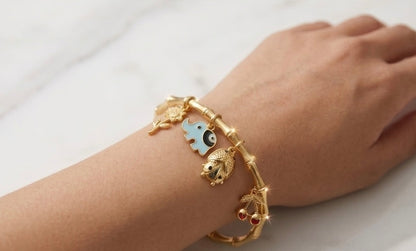 Lucky Bamboo Charm Bracelet