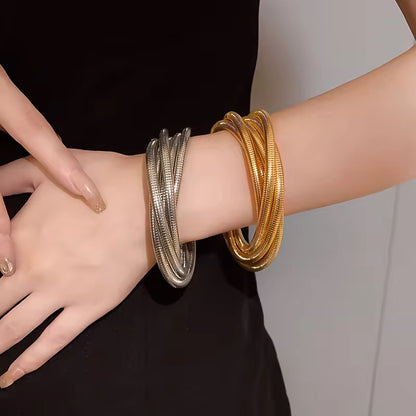 Aarina Jewellery 18k Gold Plated Luxe Coil Bangle