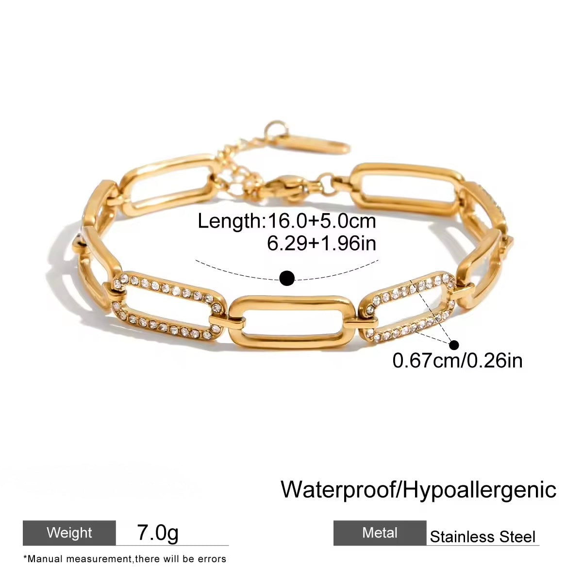 Aarina Heart Charm Hand Harness Bracelet