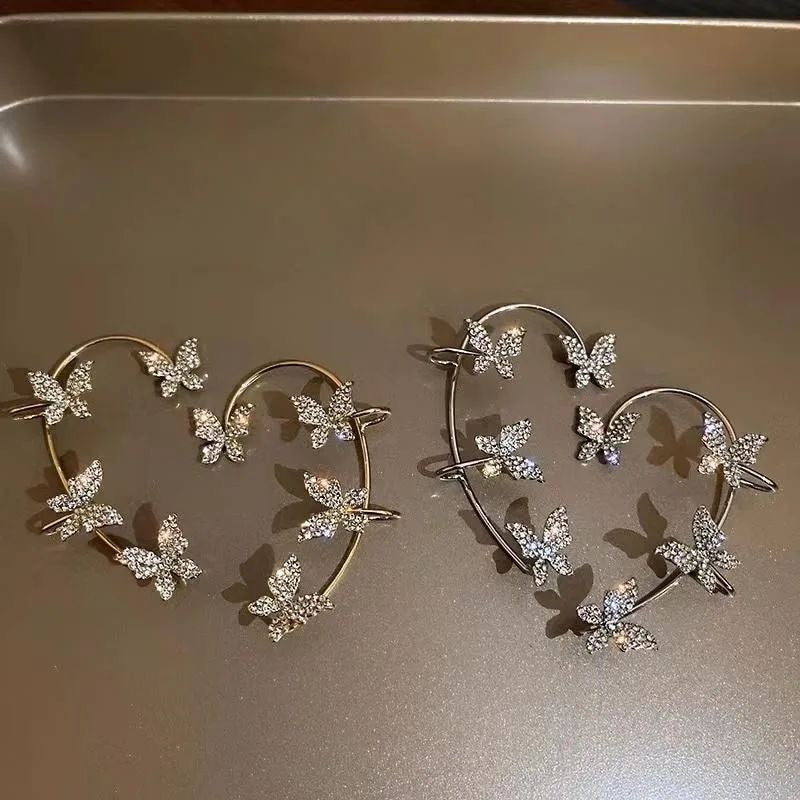 Gold Butterfly Ear Cuffs