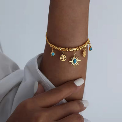 Celestial Turquoise Charm Bracelet
