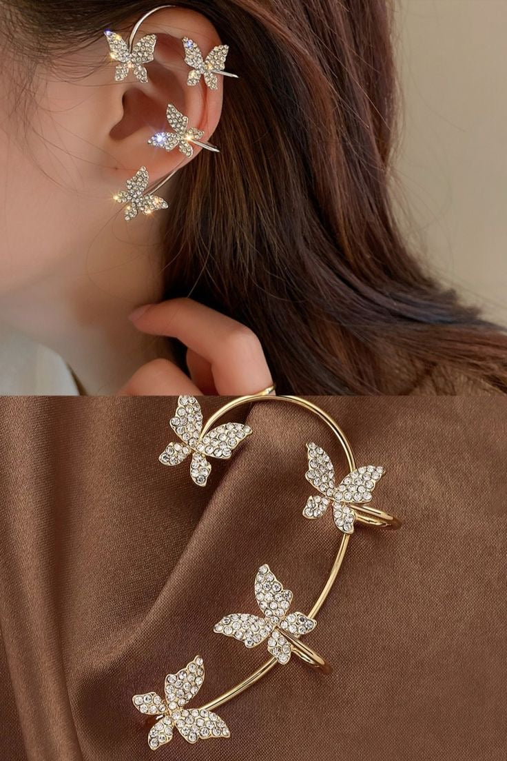 Gold Butterfly Ear Cuffs PAIR
