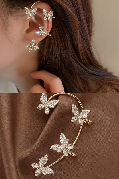 Gold Butterfly Ear Cuffs PAIR