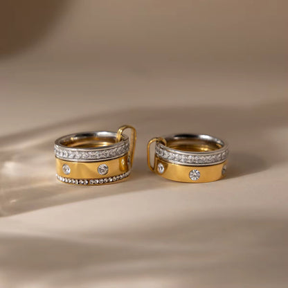 Triple-Layered Mixed Metal Statement Ring