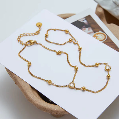 Aarina Heart Charm Hand Harness Bracelet