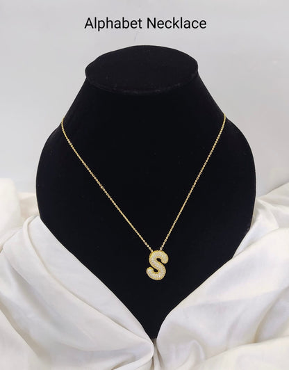 Custom Letter Pendant – 18K Gold Plated, Anti-Tarnish | Aarina Jewellery