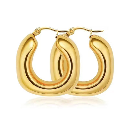 " Aarina Classic Bold Hoop Earrings – 18K Gold Plated, Anti-Tarnish & Waterproof
"