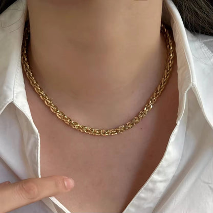 "Luxe Rope 18K Gold Plated Chain Necklace – Waterproof & Anti-Tarnish | Aarina Jewellery "