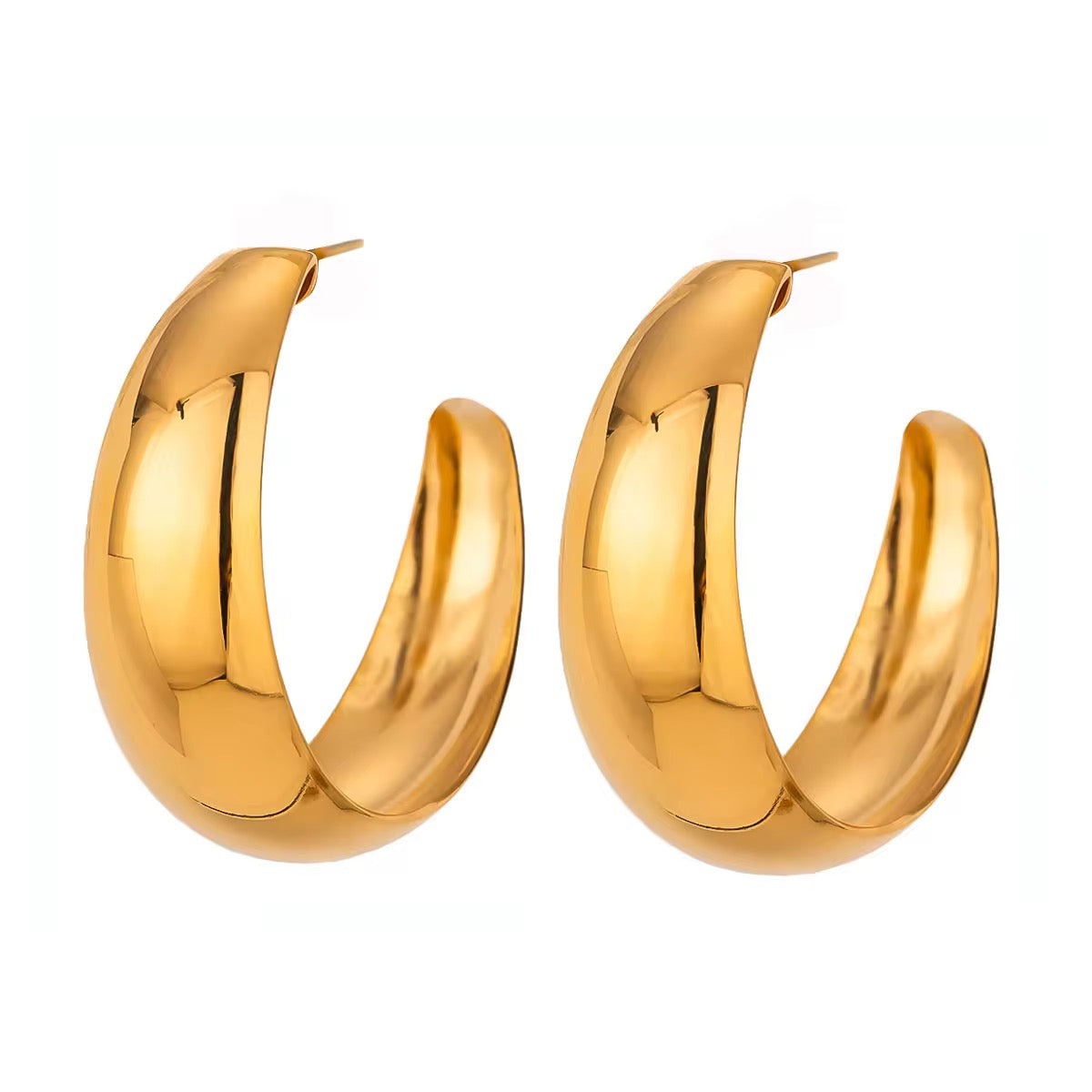 Aarina Golden Blossom 18K Gold Plated Floral Drop Earrings