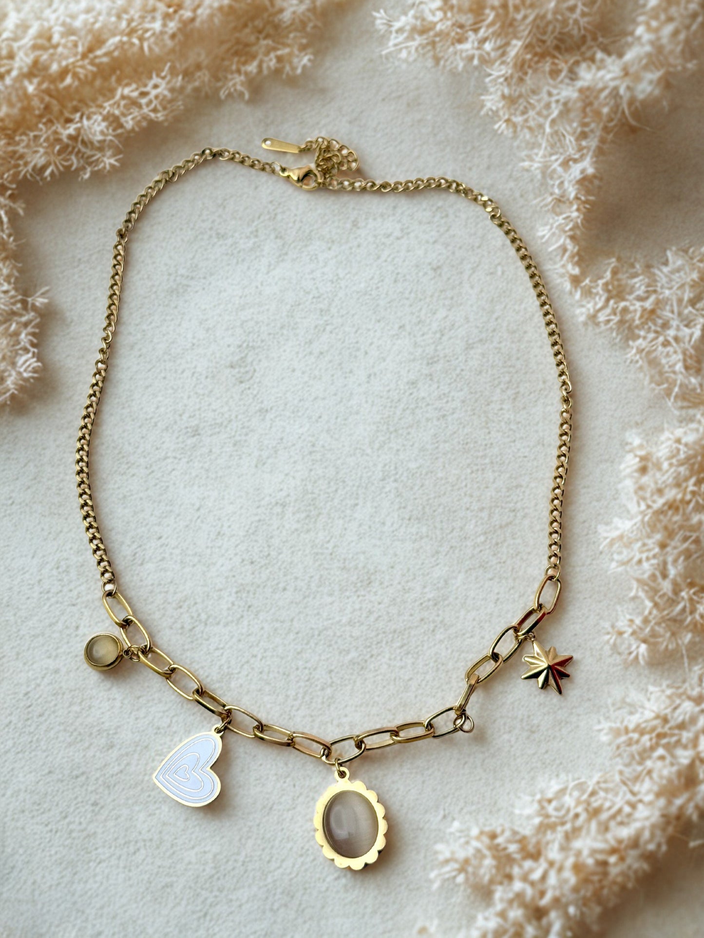 Celestial Charms 18K Gold Plated Pendant Necklace – Waterproof & Anti-Tarnish | Aarina Jewellery