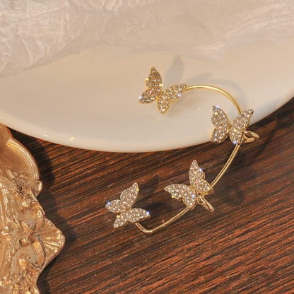 Gold Butterfly Ear Cuffs PAIR