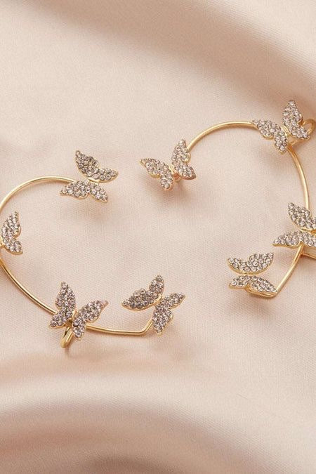 Gold Butterfly Ear Cuffs PAIR