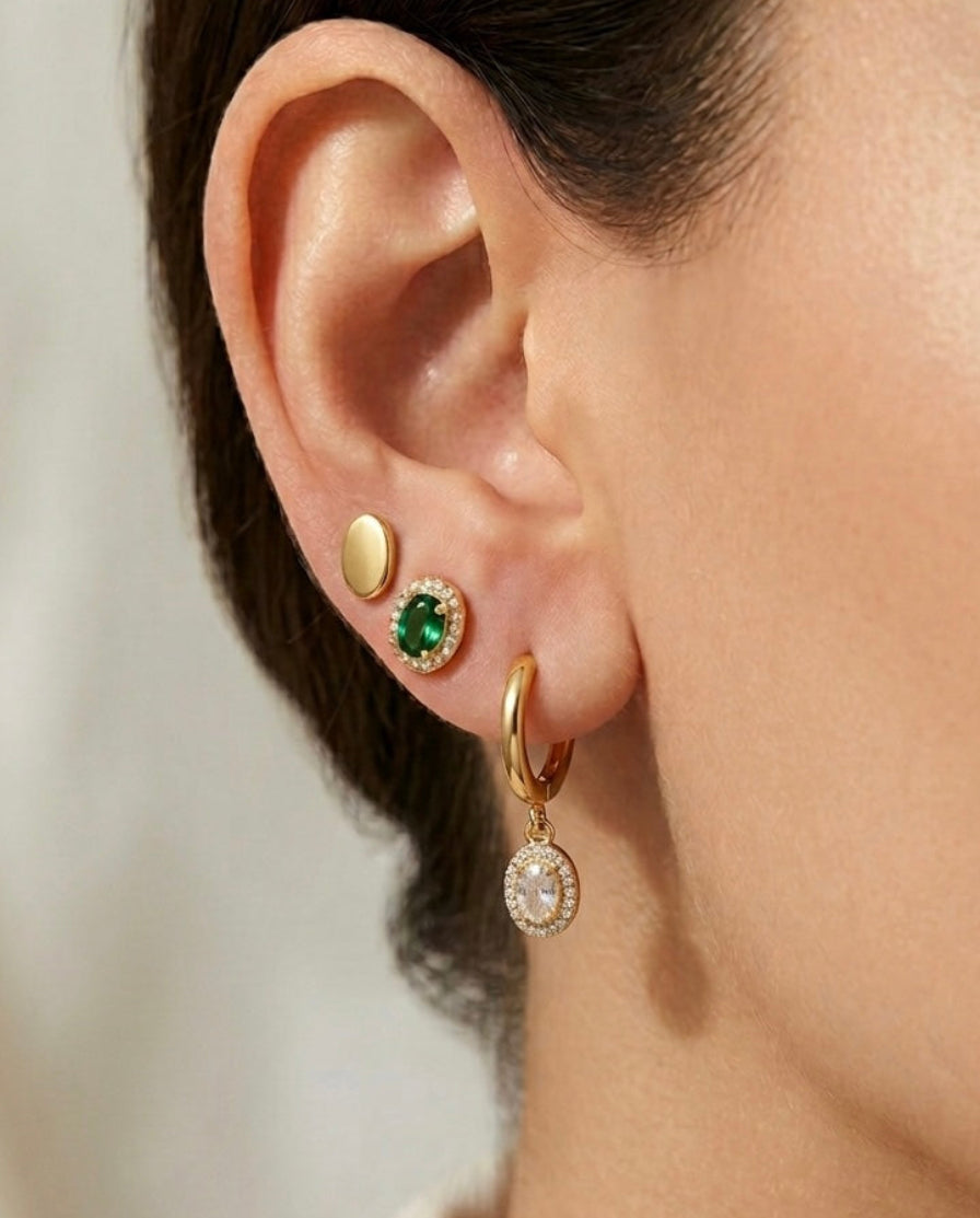 Emerald Halo Elegance Set (Set of 3)