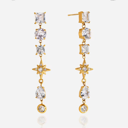 Celestial Mixed-Charm Drop Earrings