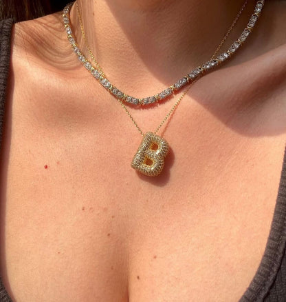 Custom Letter Pendant – 18K Gold Plated, Anti-Tarnish | Aarina Jewellery