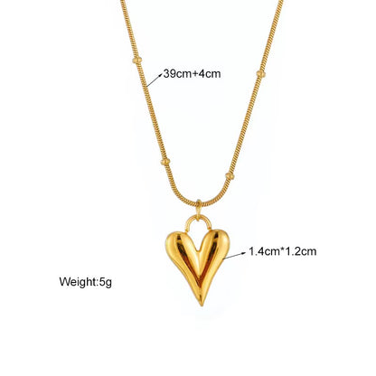 "Golden Embrace 18K Gold Plated Heart Pendant Necklace – Waterproof & Anti-Tarnish | Aarina Jewellery
