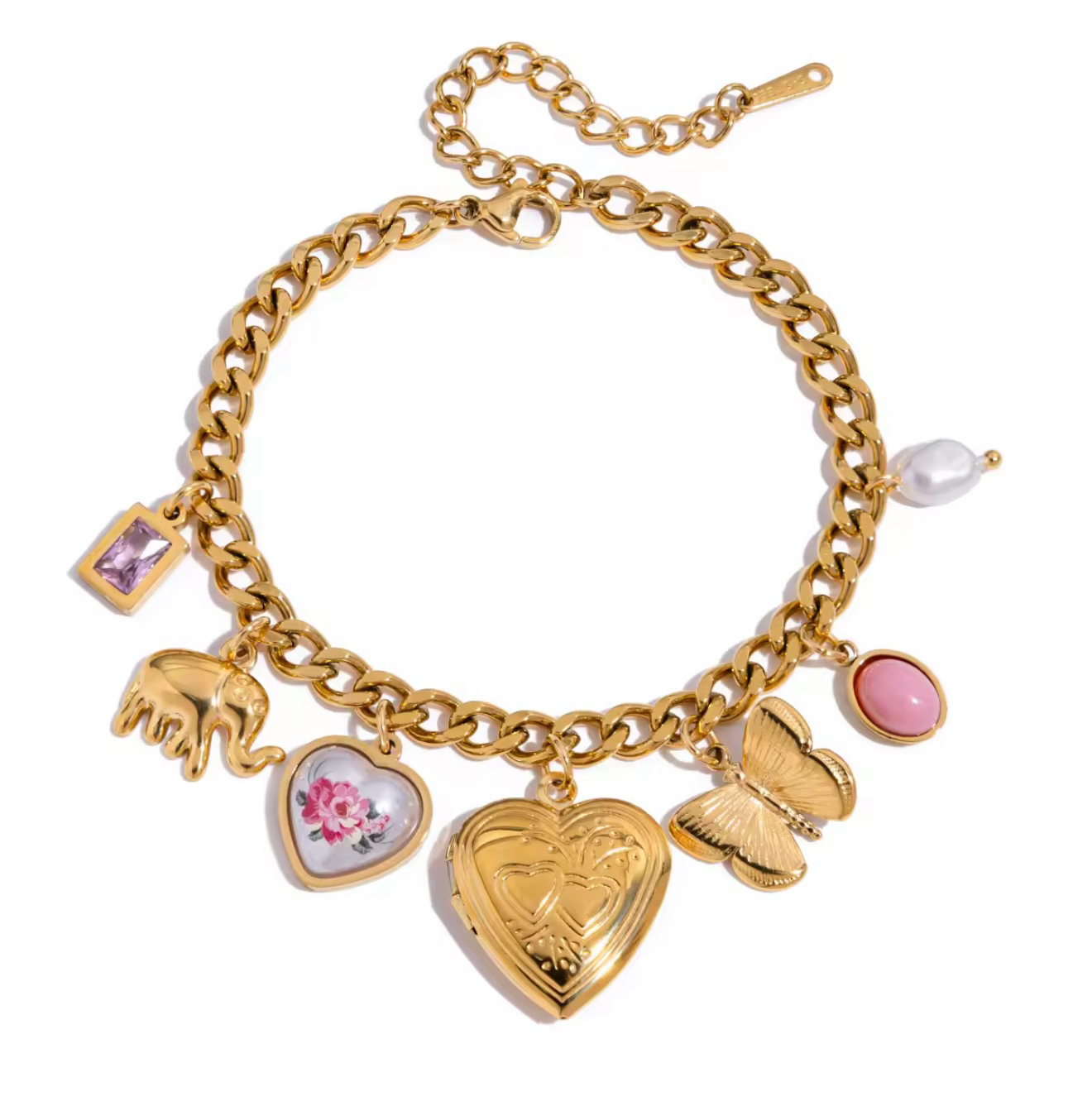 Ella Heart Charm Bracelet