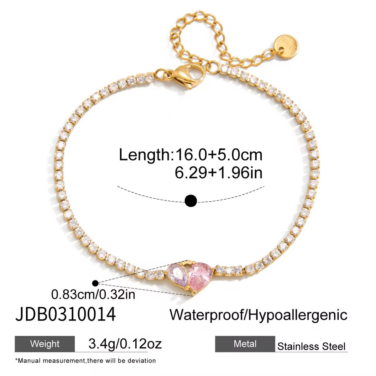 Britney Crystal Tennis Bracelet