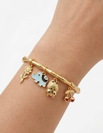 Lucky Bamboo Charm Bracelet