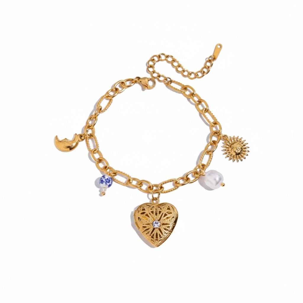 Grace Heart Charm Bracelet