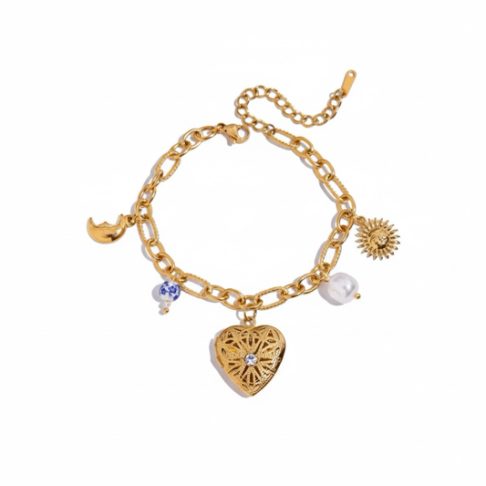 Grace Heart Charm Bracelet