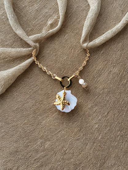 "Aarina Jewellery 18k Gold Plated Ocean Charm Bracelet – Anti-Tarnish & Waterproof "
