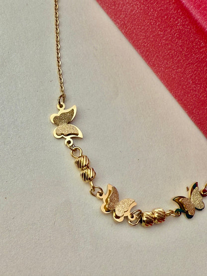 Butterfly Charm 18K Gold Plated Pendant Necklace – Waterproof & Anti-Tarnish | Aarina Jewellery