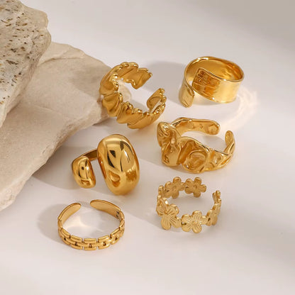 Molten Gold Adjustable Statement Ring