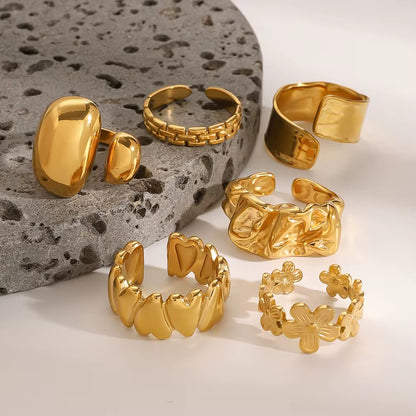 Molten Gold Adjustable Statement Ring