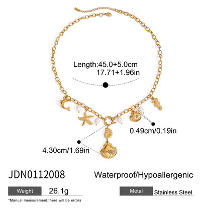 Ocean Muse Pearl & Charm Necklace