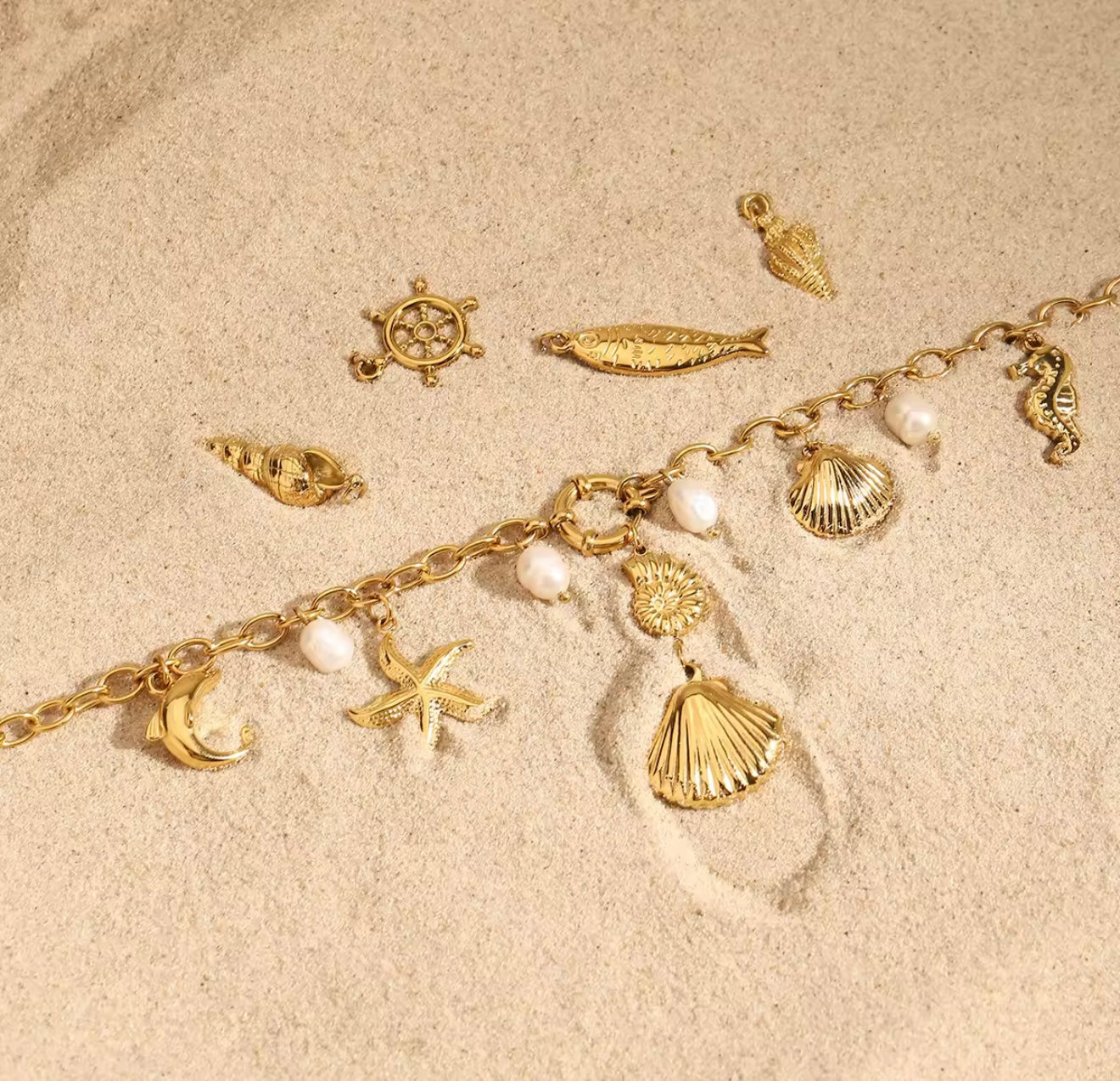 Ocean Muse Pearl & Charm Necklace