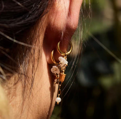 Starglow Blossom Pearl Drop Earrings